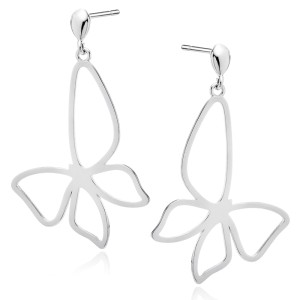 Cercei argint lungi Butterfly DiAmanti Z2053ER-DIA (Argint 925‰ 2,5 g.)